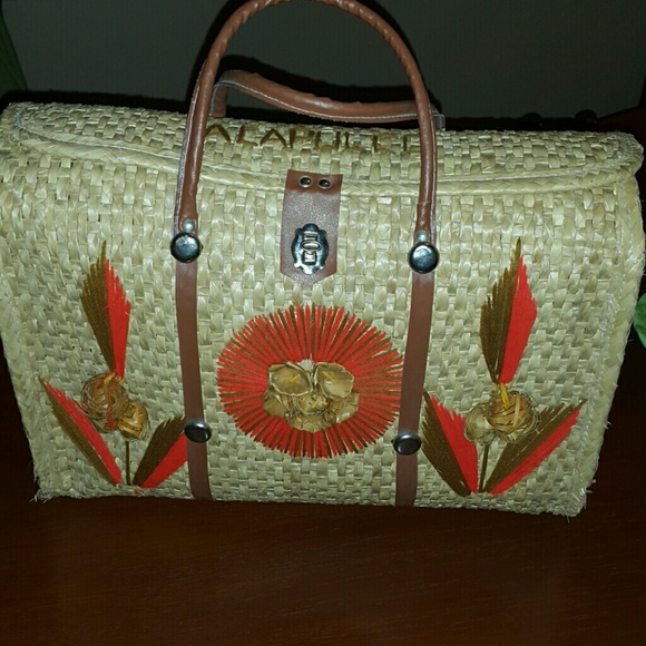Vintage Mexican wicker hand bag - Picture 1 of 4
